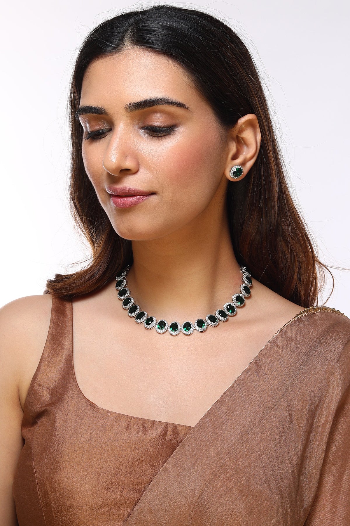 White Finish Diamond Necklace