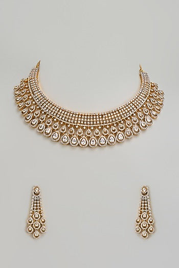 Gold Finish Zircon Necklace Set