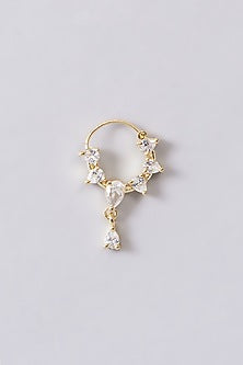 Gold Finish Zircon Nose Ring
