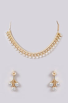 Gold Finish Zircon Necklace Set