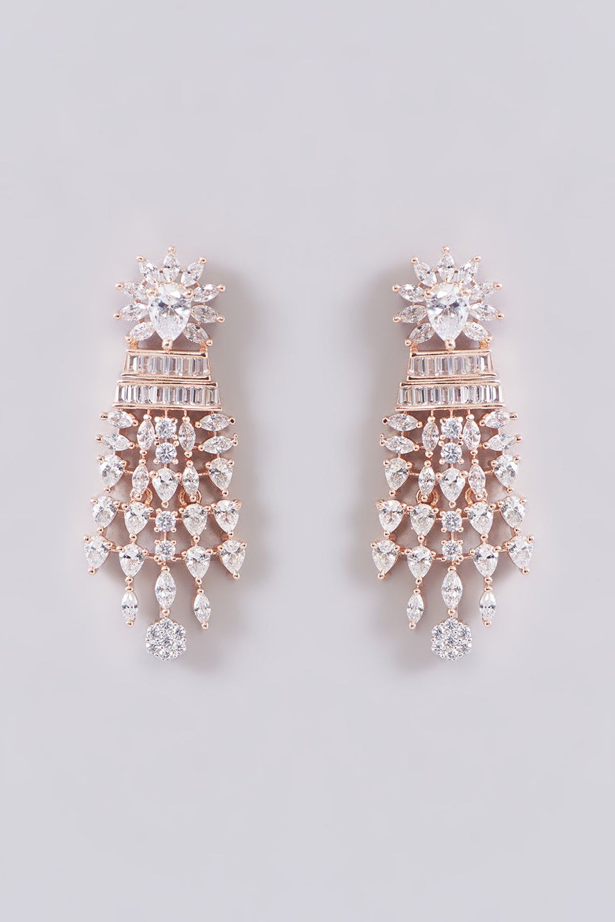 White Finish Zircon Necklace Set