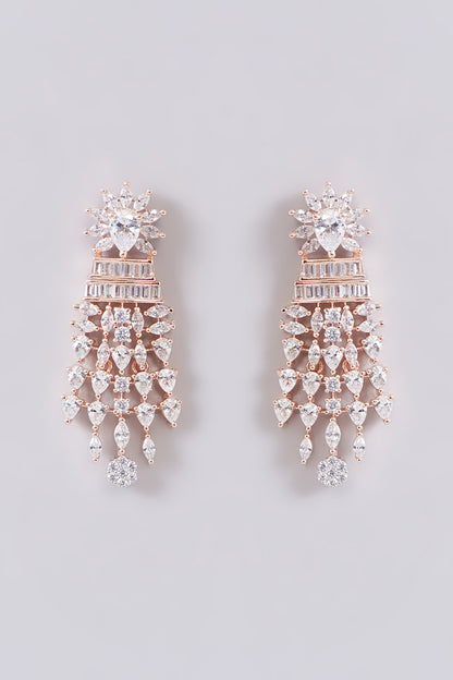 White Finish Zircon Necklace Set