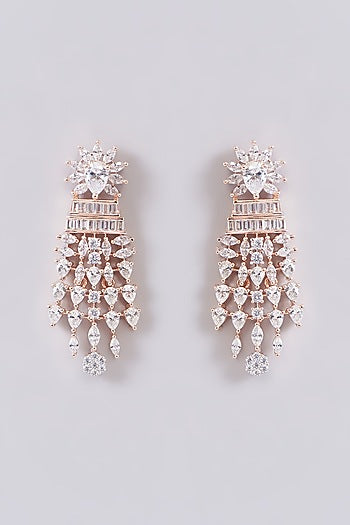 White Finish Zircon Necklace Set