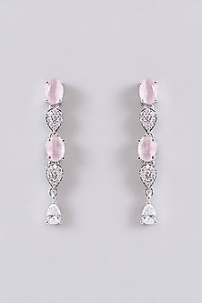 White Finish Zircon Layered Necklace Set
