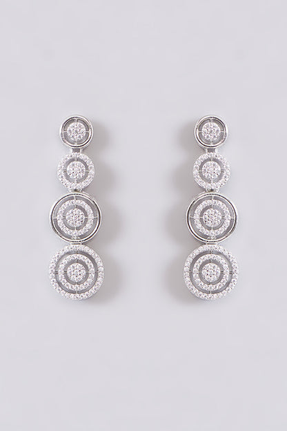 White Finish Zircon Necklace Set