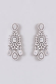 White Finish Zircon Layered Necklace Set