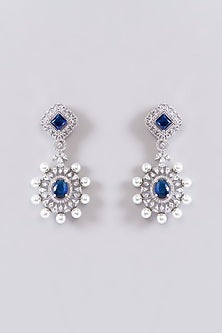 White Finish Zircon Necklace Set
