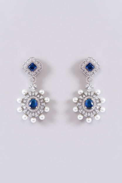 White Finish Zircon Necklace Set