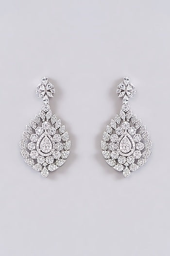 White Finish Zircon Necklace Set