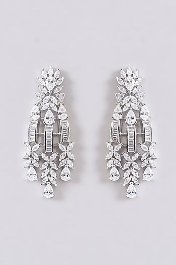 White Finish Zircon Necklace Set
