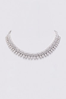 White Finish Zircon Necklace