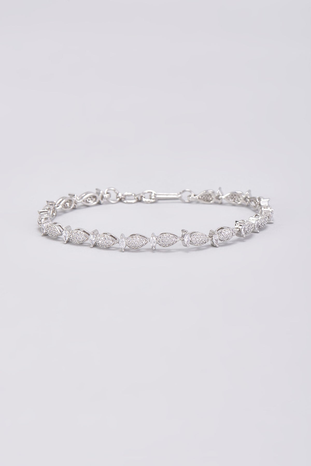 White Finish Zircon Bracelet