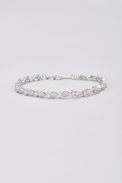 White Finish Zircon Bracelet