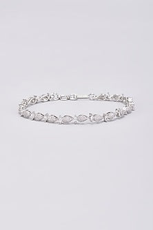 White Finish Zircon Bracelet