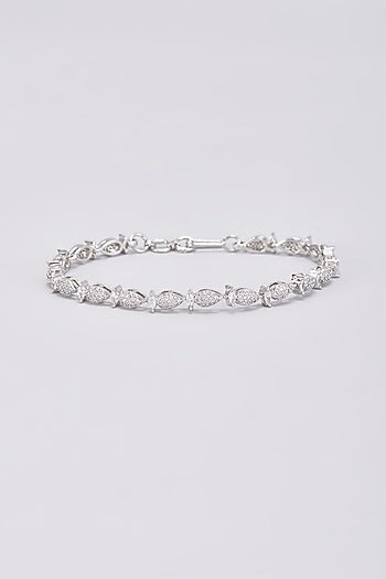 White Finish Zircon Bracelet