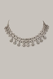 White Finish Zircon Necklace