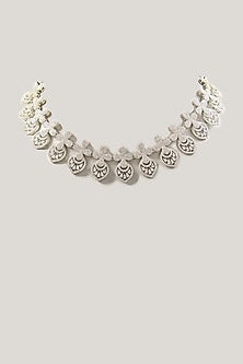 White Finish Zircon Necklace