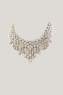 White Finish Zircon Necklace