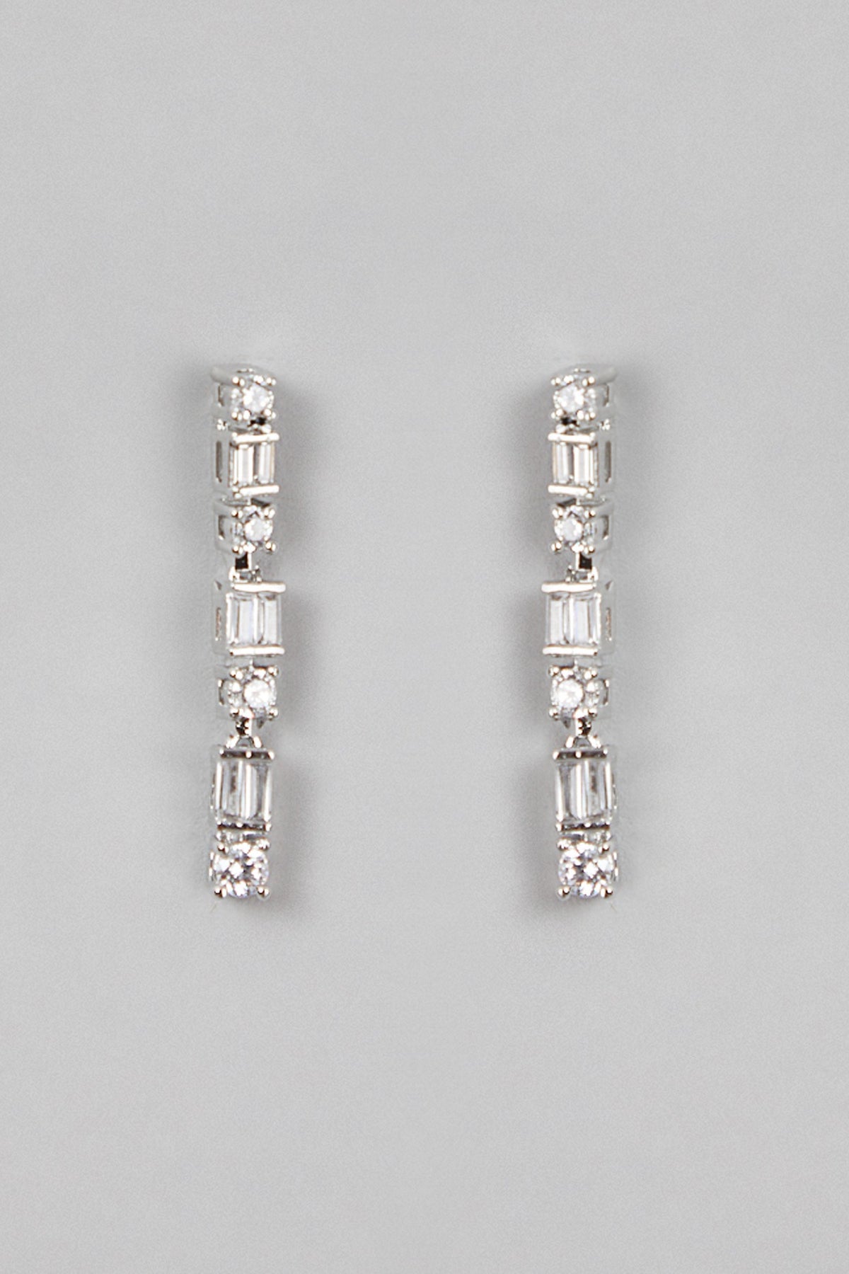 White Finish Diamond Necklace Set