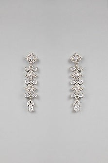 White Finish Zircon Choker Necklace Set