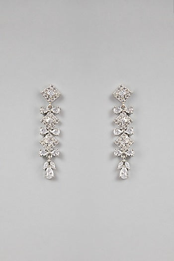 White Finish Zircon Choker Necklace Set
