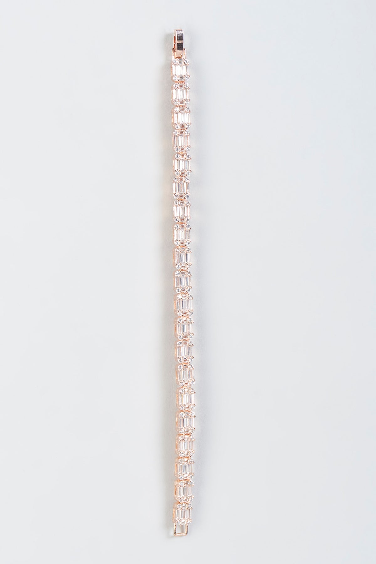 Rose Gold Finish Faux Diamond Bracelet