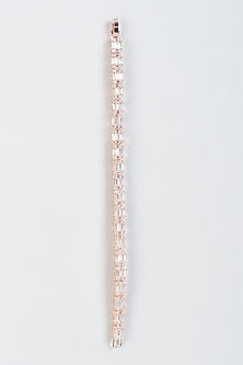 Rose Gold Finish Faux Diamond Bracelet