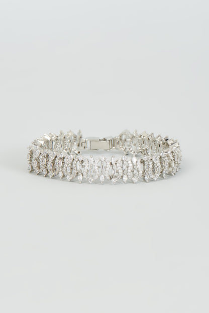 White Finish Zircon Bracelet