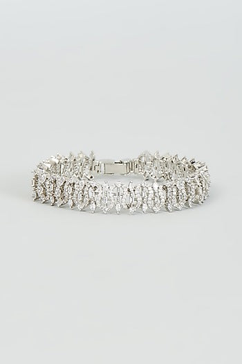 White Finish Zircon Bracelet