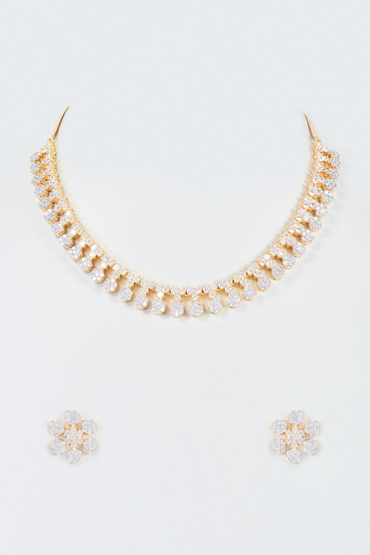 Gold Finish Zircon Necklace Set