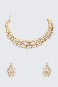 Gold Finish Zircon Necklace Set