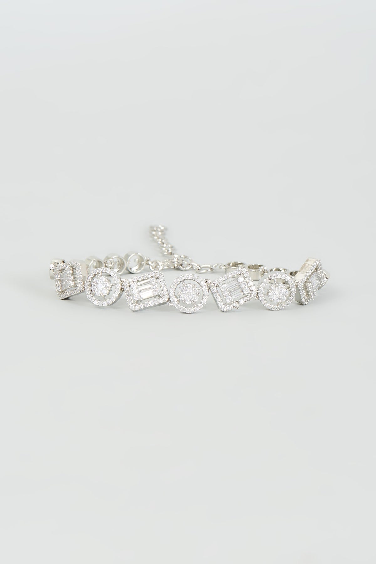 White Finish Zircon Bracelet