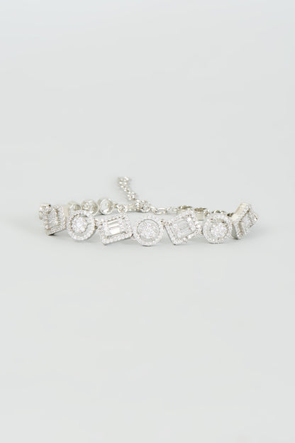 White Finish Zircon Bracelet