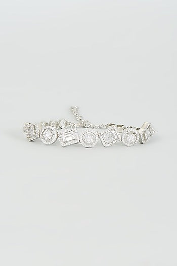 White Finish Zircon Bracelet