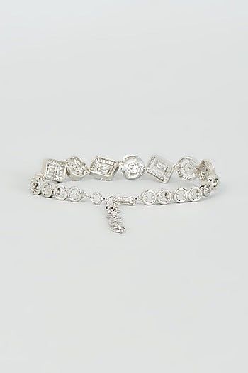 White Finish Zircon Bracelet