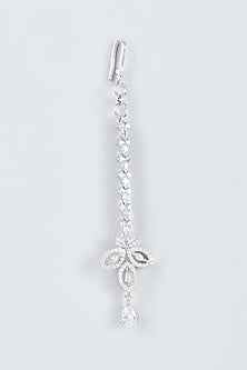 White Finish Zircon Maangtikka