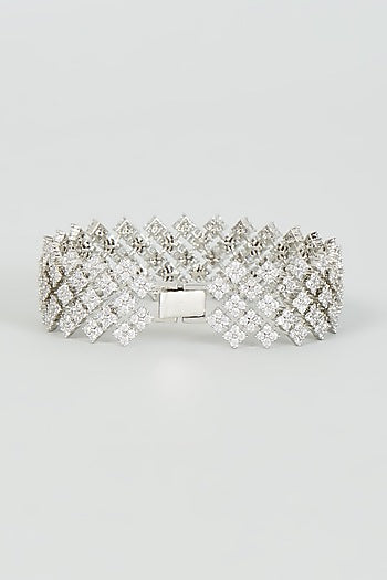 White Finish Zircon Bracelet