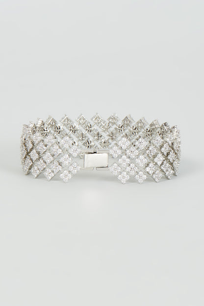 White Finish Zircon Bracelet