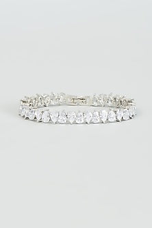 White Finish Zircon Bracelet