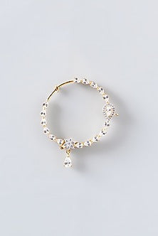 Gold Finish Faux Diamond Nose Ring