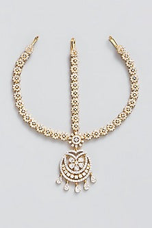 Gold Finish Faux Diamond Mathapatti