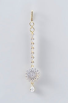 Gold Finish Faux Diamond Maangtikka