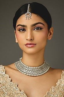 White Finish Zircon Necklace