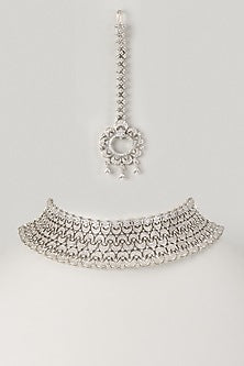 White Finish Zircon Necklace