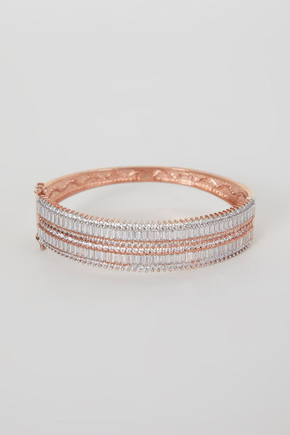 Rose Gold Finish Faux Diamond Bracelet