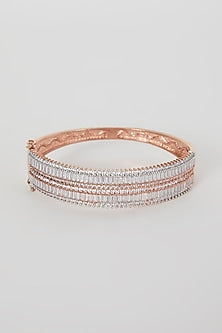 Rose Gold Finish Faux Diamond Bracelet