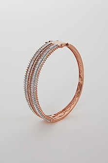 Rose Gold Finish Faux Diamond Bracelet