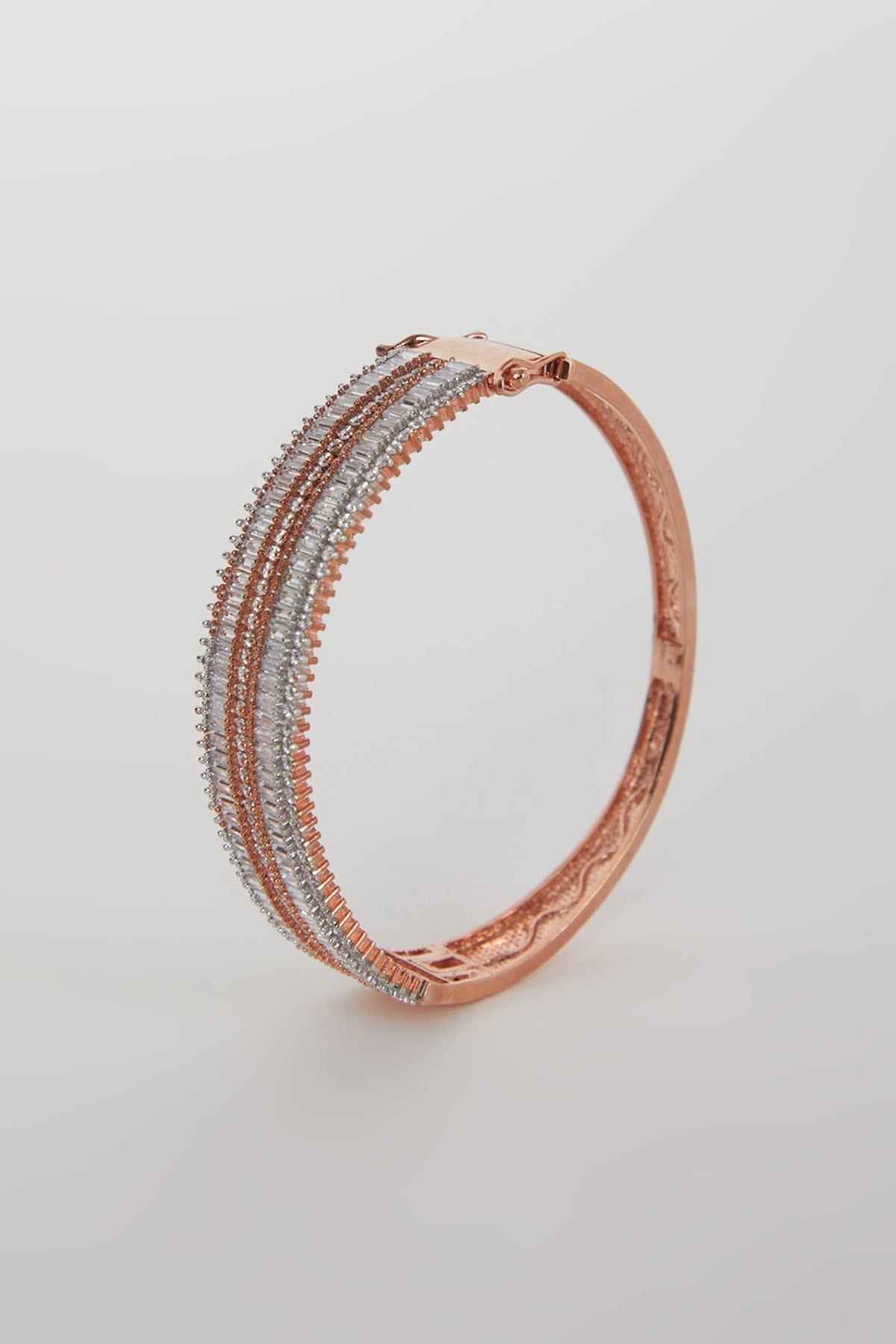 Rose Gold Finish Faux Diamond Bracelet