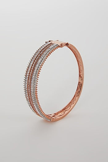 Rose Gold Finish Faux Diamond Bracelet
