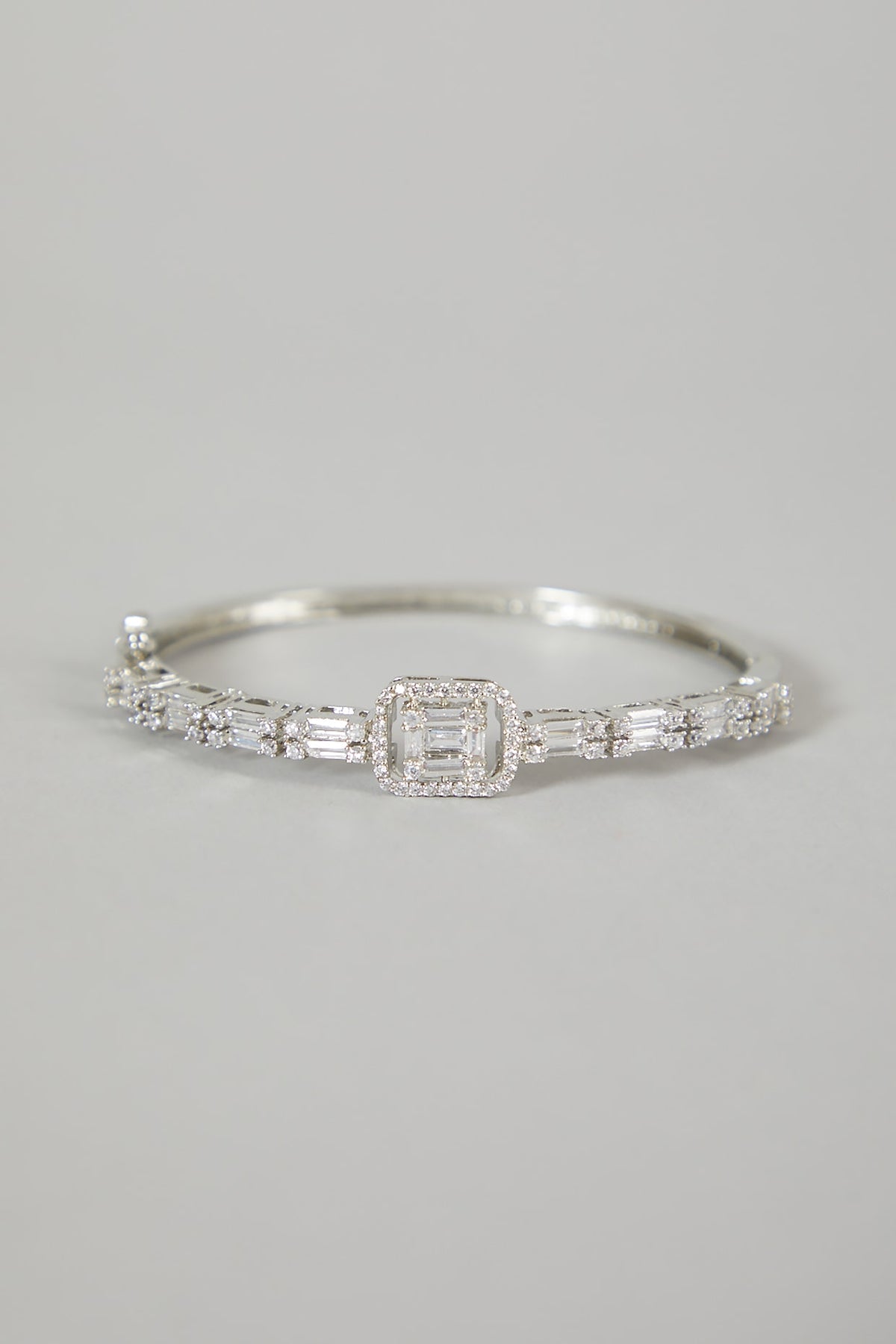 White Finish Diamond Bangle